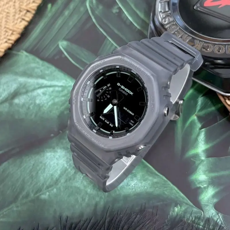 Casio G-Shock Black Dial Gray Resign Men's Watch- GA-2100K-1A